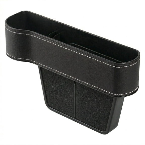 KINGWOLF Car Seat Gap Filler Organizer, Premium Leather Car Storage Box, Console Side Pocket for Phone, Keys, Sunglasses, Left or Right Side (Multi)