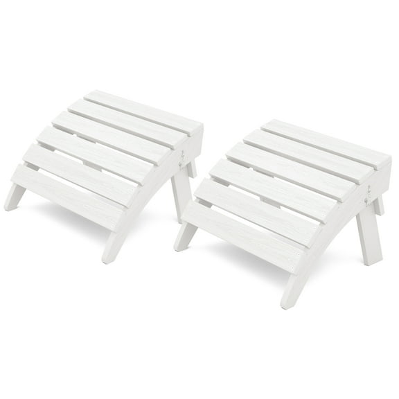 KINGYES Adirondack Ottoman Folding, Outdoor Foot Rest, Plastic Adirondack Footstool for Adirondack Chair
