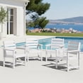 thumbnail image 1 of KINGYES All Weather Outdoor Dining Chairs Set of 4, HDPE Oversized Patio Chairs, White, 1 of 9