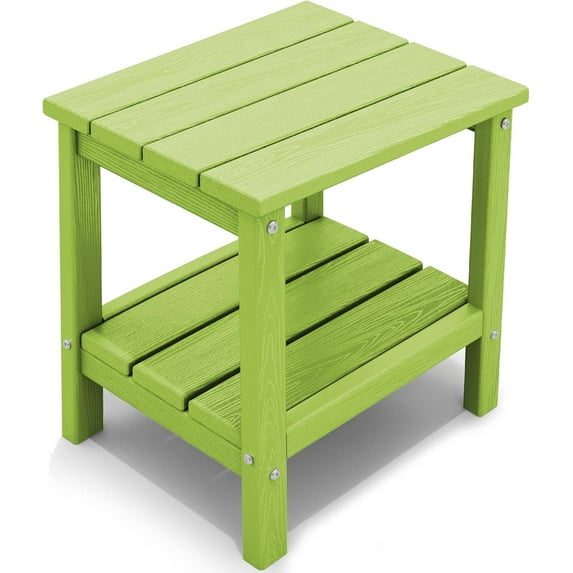 KINGYES Double Side Table, Adirondack End Table- Apple