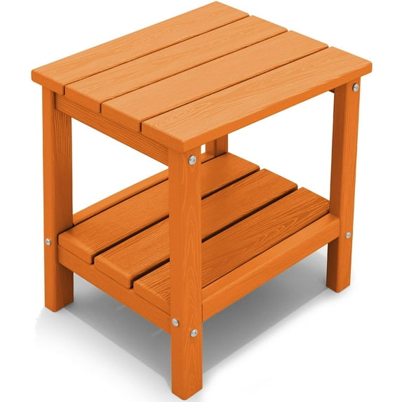 KINGYES Double Side Table, Adirondack End Table- Orange
