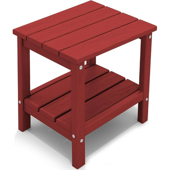 KINGYES Double Side Table, Adirondack End Table- Red