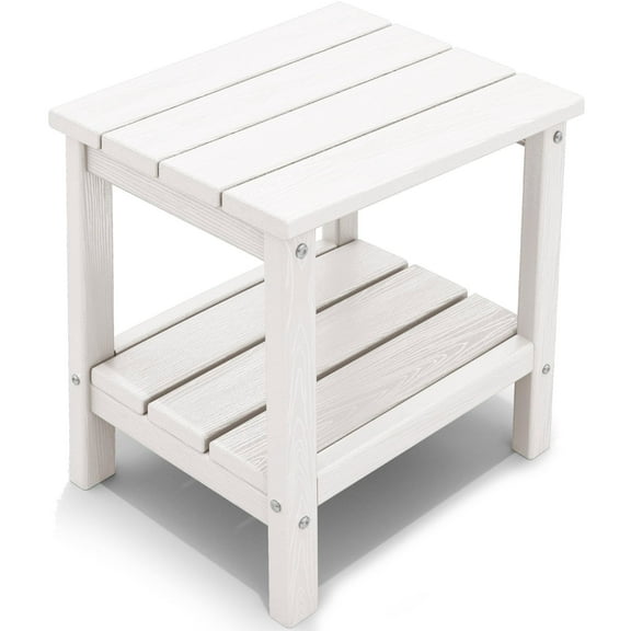 KINGYES Double Side Table, Adirondack End Table- White