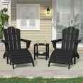 thumbnail image 1 of KINGYES Folding Adirondack Chair with Ottoman and Outdoor Side Table, HDPE All-Weather Folding Adirondack Chair, Fir Pit Chairs for Patio Garden Backyard Deck, 1 of 10