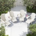 thumbnail image 1 of KINGYES Folding Adirondack Chair set of 4, Adjustable Backrest with Pull-Out Footrest & 4-in-1 Mobile Phone, Tablet, Cup Holder Tray, HDPE Plastic Adirondack Chair for Patio Garden Outdoors Fire Pit, 1 of 10