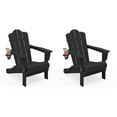 thumbnail image 1 of KINGYES Folding Adirondack Chair with Cup Holder, HDPE All-Weather Folding Adirondack Chair, Fir Pit Chairs for Patio Garden Backyard, 1 of 9