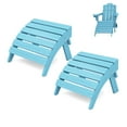 thumbnail image 1 of KINGYES Folding Adirondack Ottoman Set of 2, HDPE Outdoor Foot Rest, Plastic Adirondack Footstool for Adirondack Chairs, Light Blue, 1 of 8