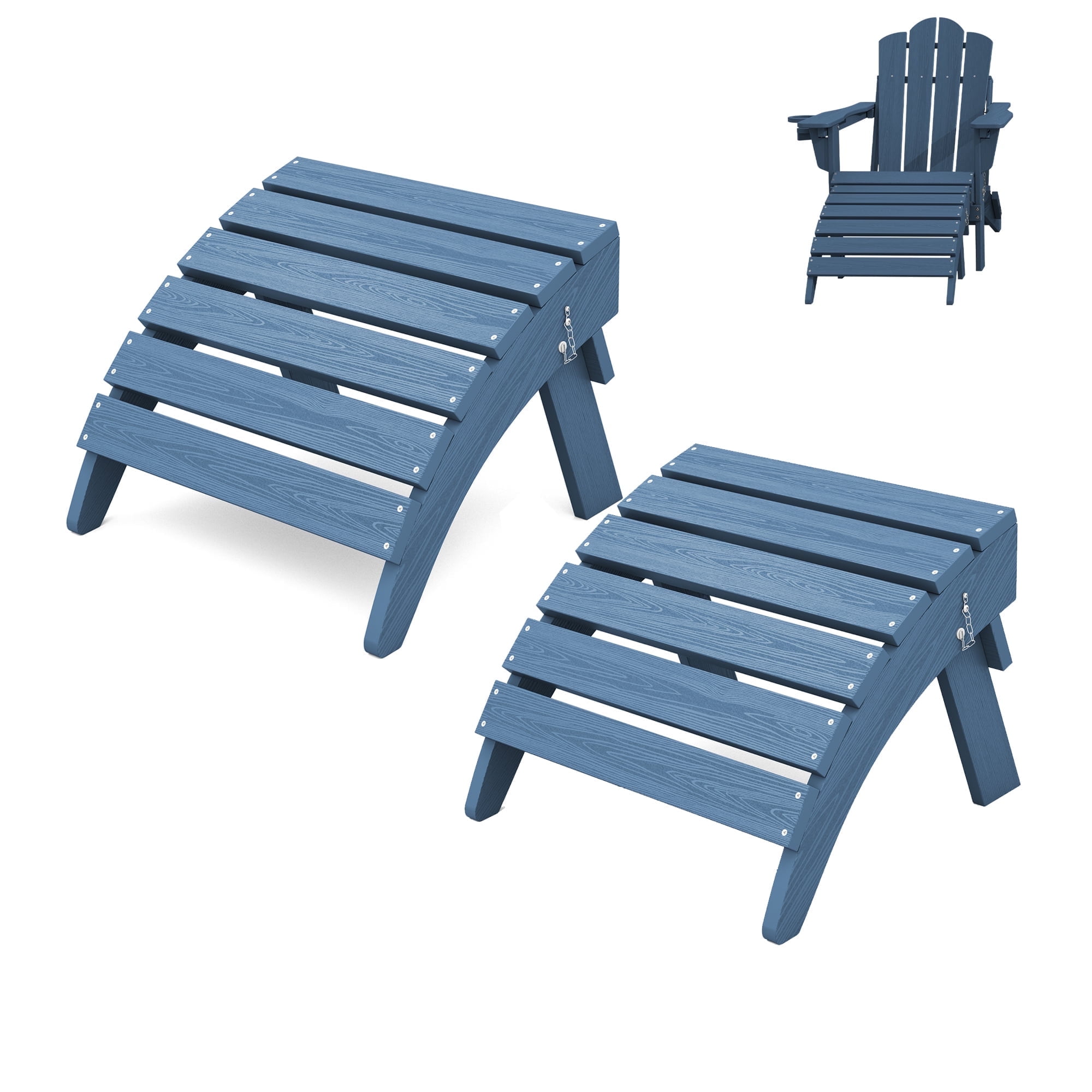 Foot Stool Adirondack Chair Footrest Plastic KINGYES Folding