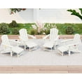 thumbnail image 1 of KINGYES Folding Adjustable Adirondack Chair with Ottoman & 2 Cup Holders Set of 4, HDEP Reclining Adirondack Chair with Footrest, White, 1 of 4
