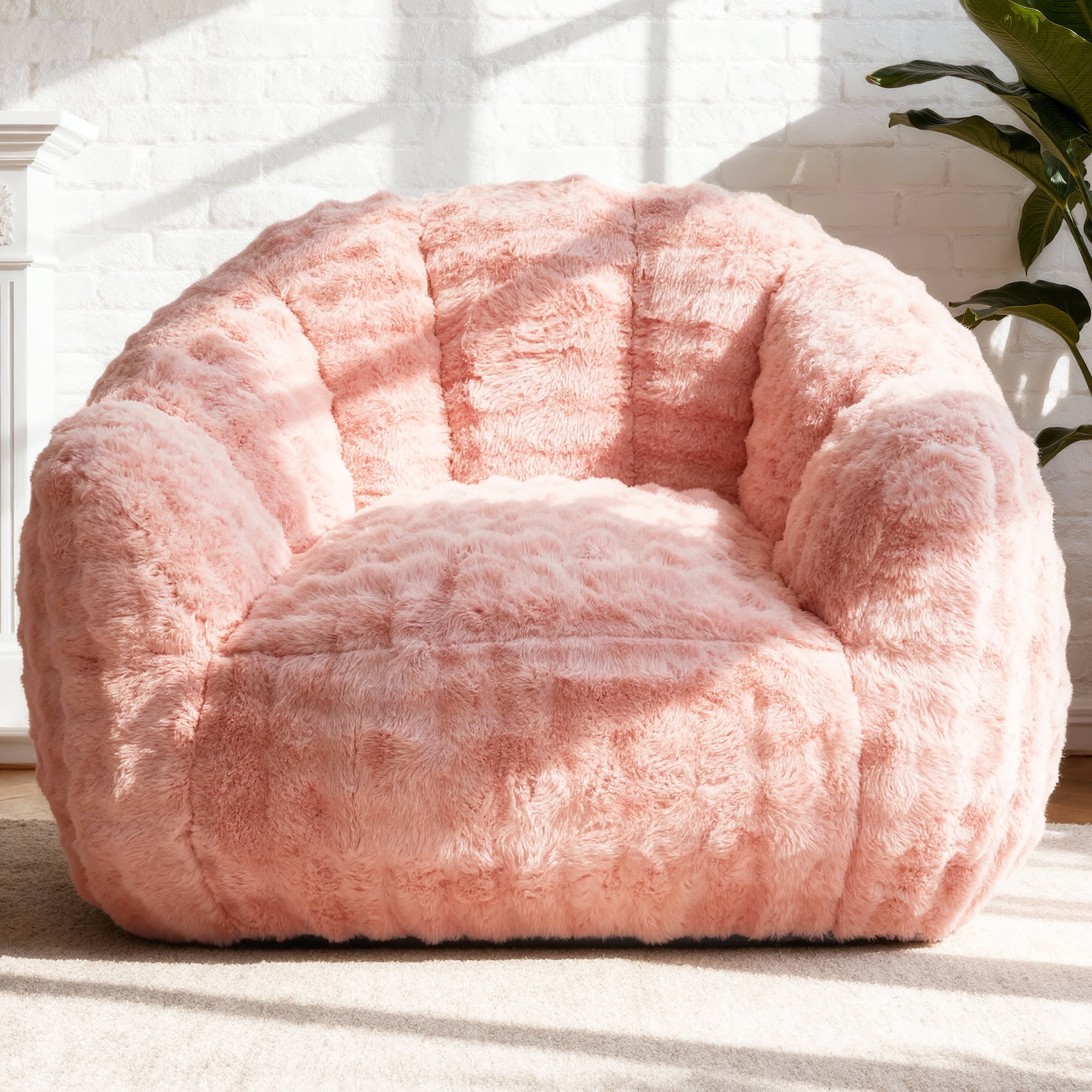 SERWALL Giant Bean Bag Chair Oversized 3 6 FT Beanbag Chair Assembly Lazy Sofa Chair Premium Memory Foam Filler Chair Cover Living Room Bedroom Dorm