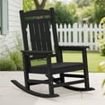 thumbnail image 1 of KINGYES HDPE Outdoor Rocking Chairs,HDPE Patio Rocker for Porch,Black, 1 of 7