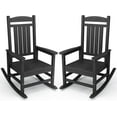 thumbnail image 1 of KINGYES HDPE Patio Rocking Chair Set of 2, Outdoor Rocking Chairs Porch Rocker for Adults, Black, 1 of 1