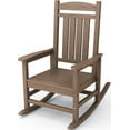 thumbnail image 1 of KINGYES HDPE Rocking Chairs Outdoor, Patio Rocking Chairs Smooth Porch Rocker for Deck Lawn Yard, Brown, 1 of 1