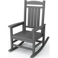 thumbnail image 1 of KINGYES HDPE Rocking Chairs Outdoor, Patio Rocking Chairs Smooth Porch Rocker for Deck Lawn Yard, Gray, 1 of 1