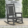 thumbnail image 1 of KINGYES HDPE Rocking Chairs Outdoor, Patio Rocking Chairs for Deck Lawn Yard, Grey, 1 of 9