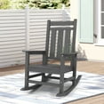 thumbnail image 1 of KINGYES Outdoor Rocking Chair HDPE All Weather Patio Rocker for Porch Garden Lawn, Grey, 1 of 9