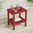 thumbnail image 1 of KINGYES 2-Tier Outdoor Side Table, HDPE All Weather Adirondack Small Patio Tables, For Garden Balcony Pool Indoor, Red, 1 of 10