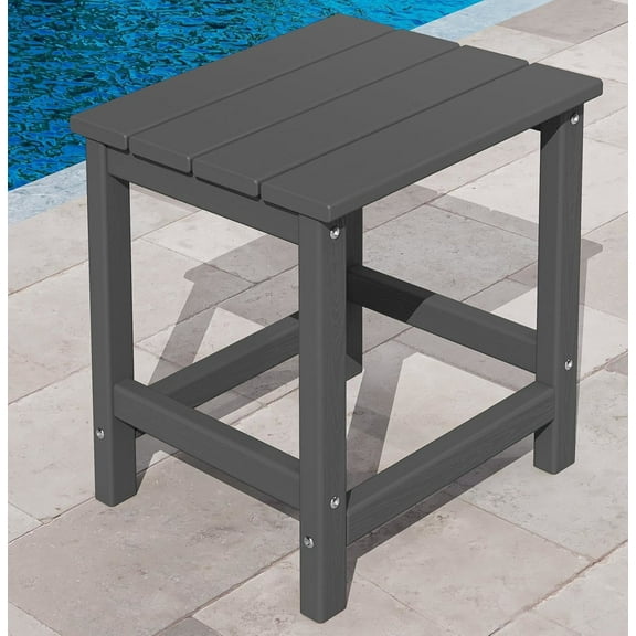 KINGYES Outdoor Side Table, Small Outdoor Table for Patio, Adirondack Side Tables for Outside or Indoor, Weather Resistant Easy Maintenance