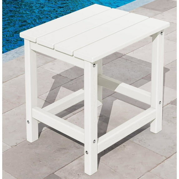 KINGYES Outdoor Side Table, Small Outdoor Table for Patio, Adirondack Side Tables for Outside or Indoor, Weather Resistant Easy Maintenance