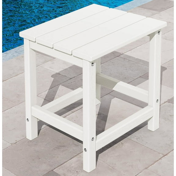 KINGYES Outdoor Side Table, Small Outdoor Table for Patio, Adirondack Side Tables for Outside or Indoor, Weather Resistant Easy Maintenance