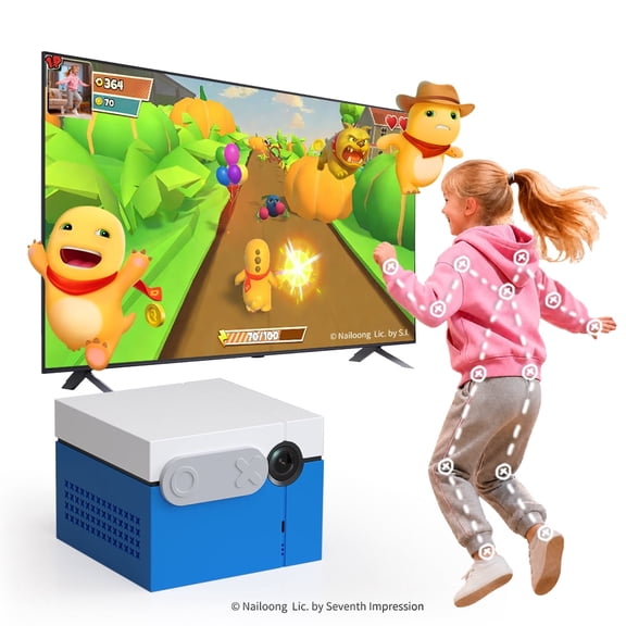 KINHANK MotionX Active Play System with 40+ Games for Kids & Families,Continuous updates,Plug & Play,Great for Gaming Nights, Parties and Indoor Exercise