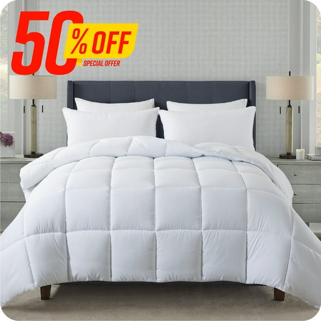 KINMEROOM Queen Duvet Insert Down Alternative White Comforter