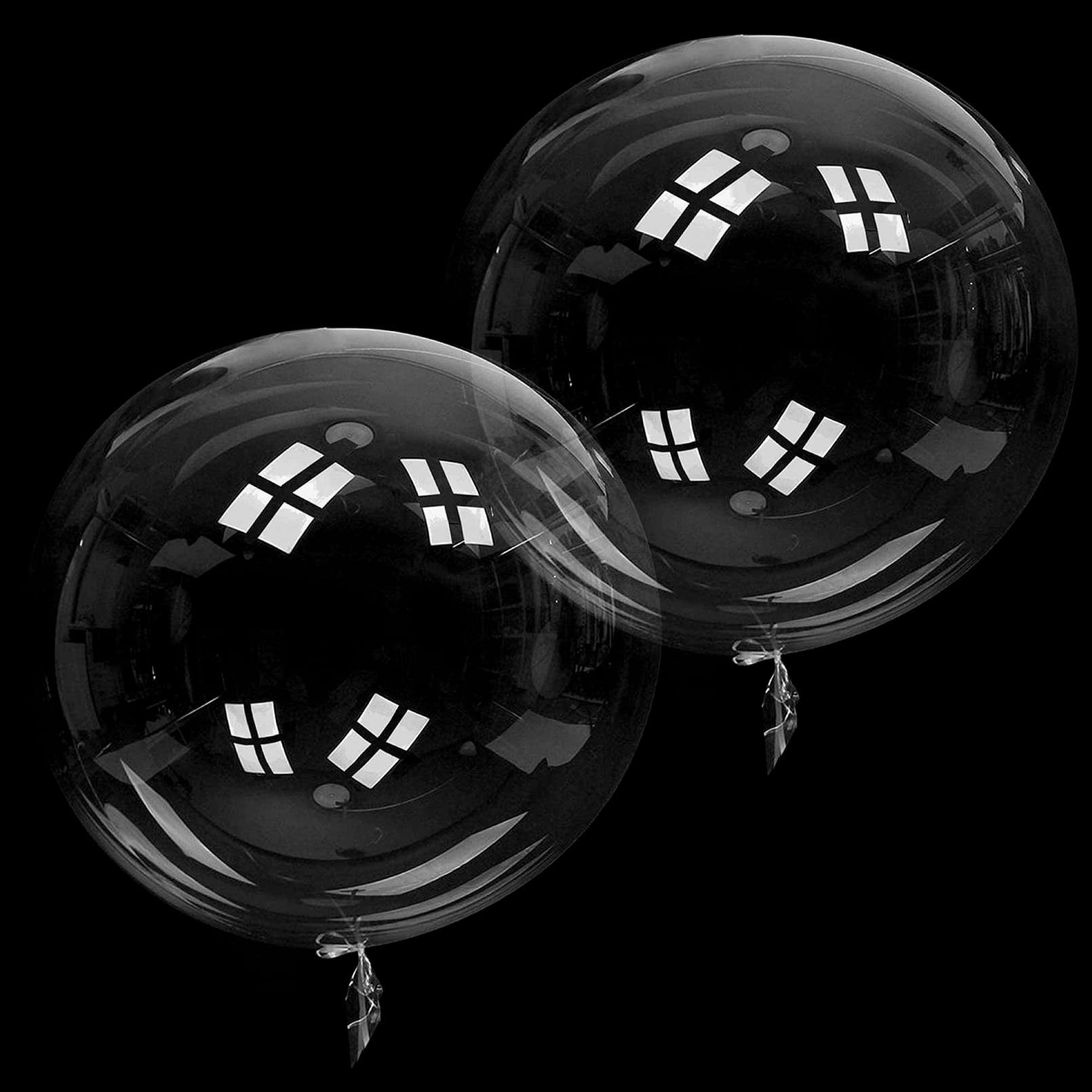 KINNO Large BoBo Balloons 36 inch 20 Packs - Crystal Clear Balloons for Stuffing Flowers Led Light Up Transparent Bubble Balloons for Birthday, Halloween Decorations