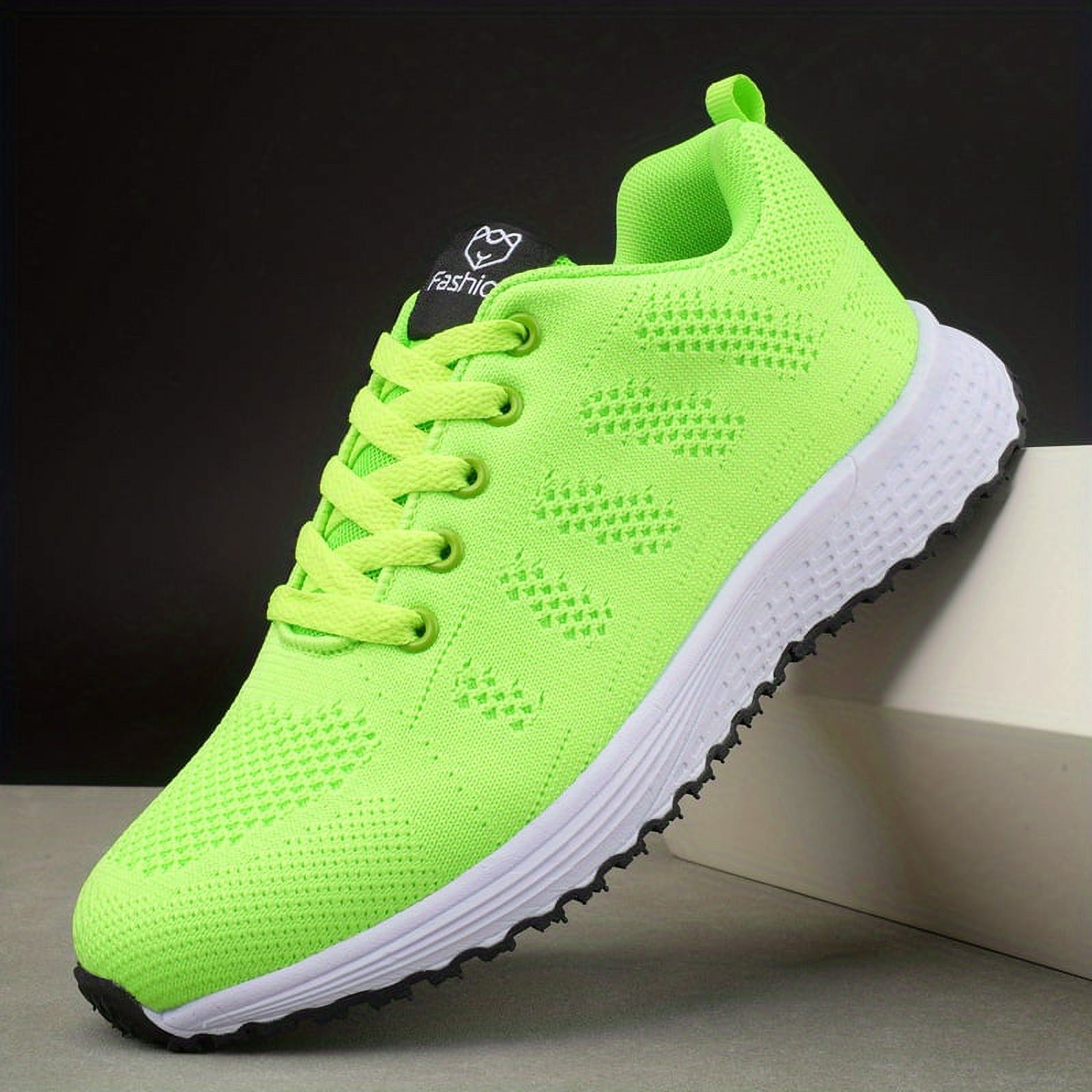 KINODAY Breathable Knit Sneakers Casual Lace Up Outdoor Shoes ...