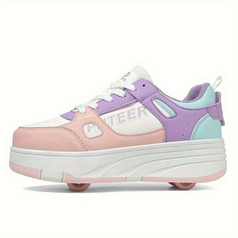 KINODAY Fashion Roller Shoes Comfy Detachable Wheel Skate Sneakers For Kids Teen Outdoor Walmart