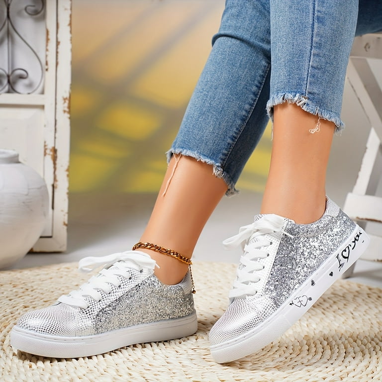Walmart glitter sneakers outlet
