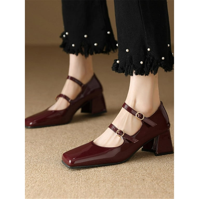 Vintage style low heel shoes deals