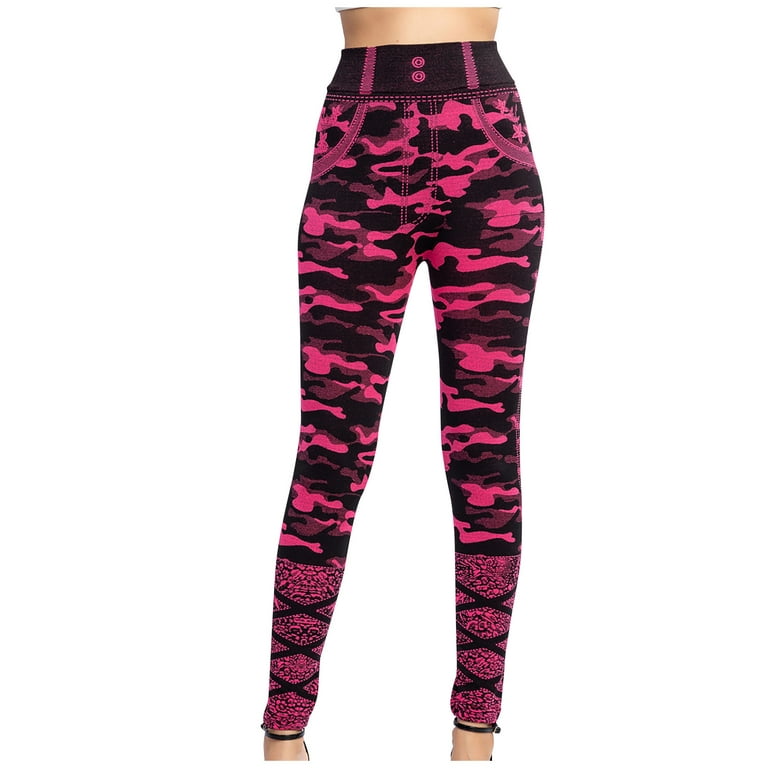 KINPLE High Waisted Leggings for Women - Soft Opaque Slim Tummy Control  Printed Pants for Running Cycling Yoga 