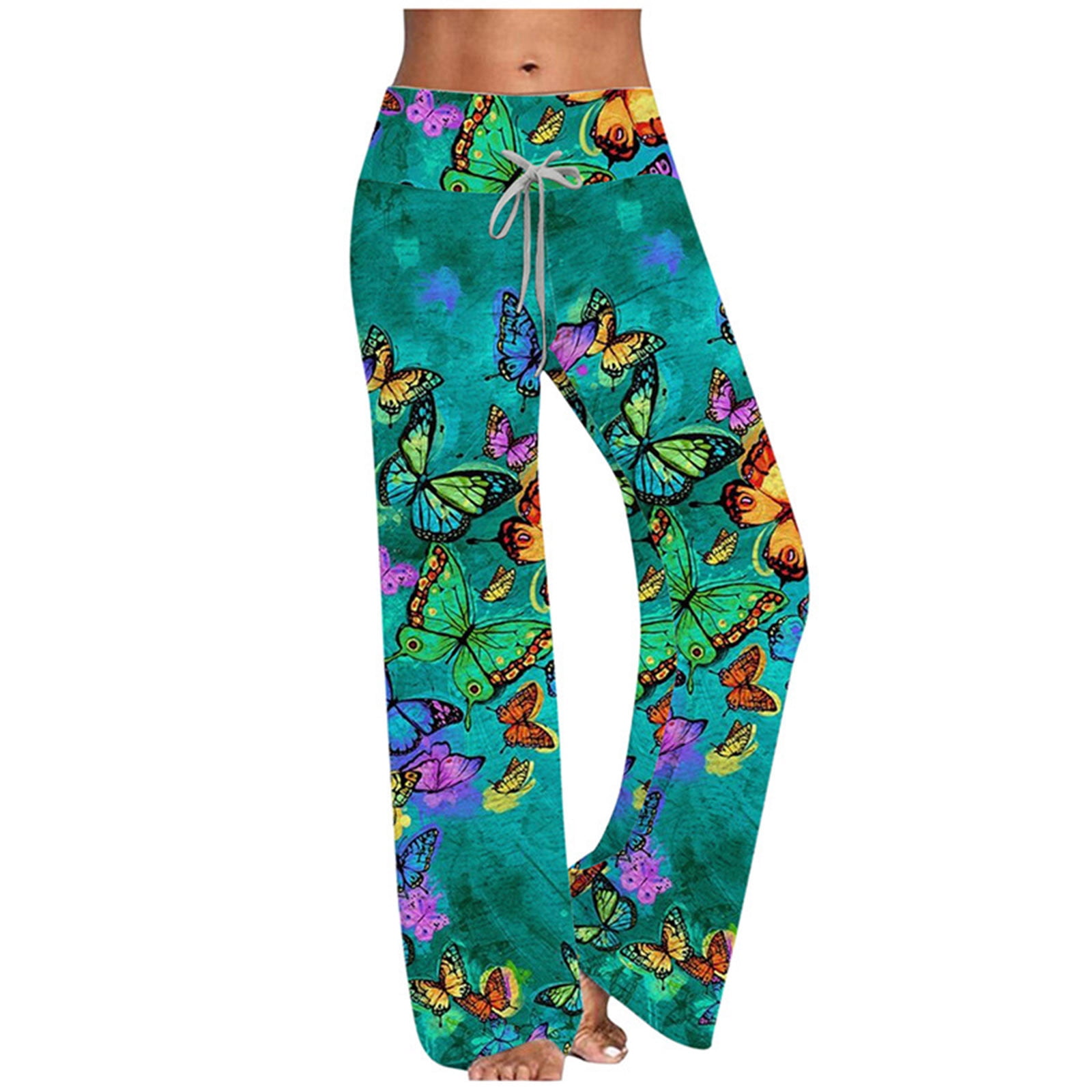 Women Navy Blue & Pink Butterfly Printed Lounge Pants main image 0