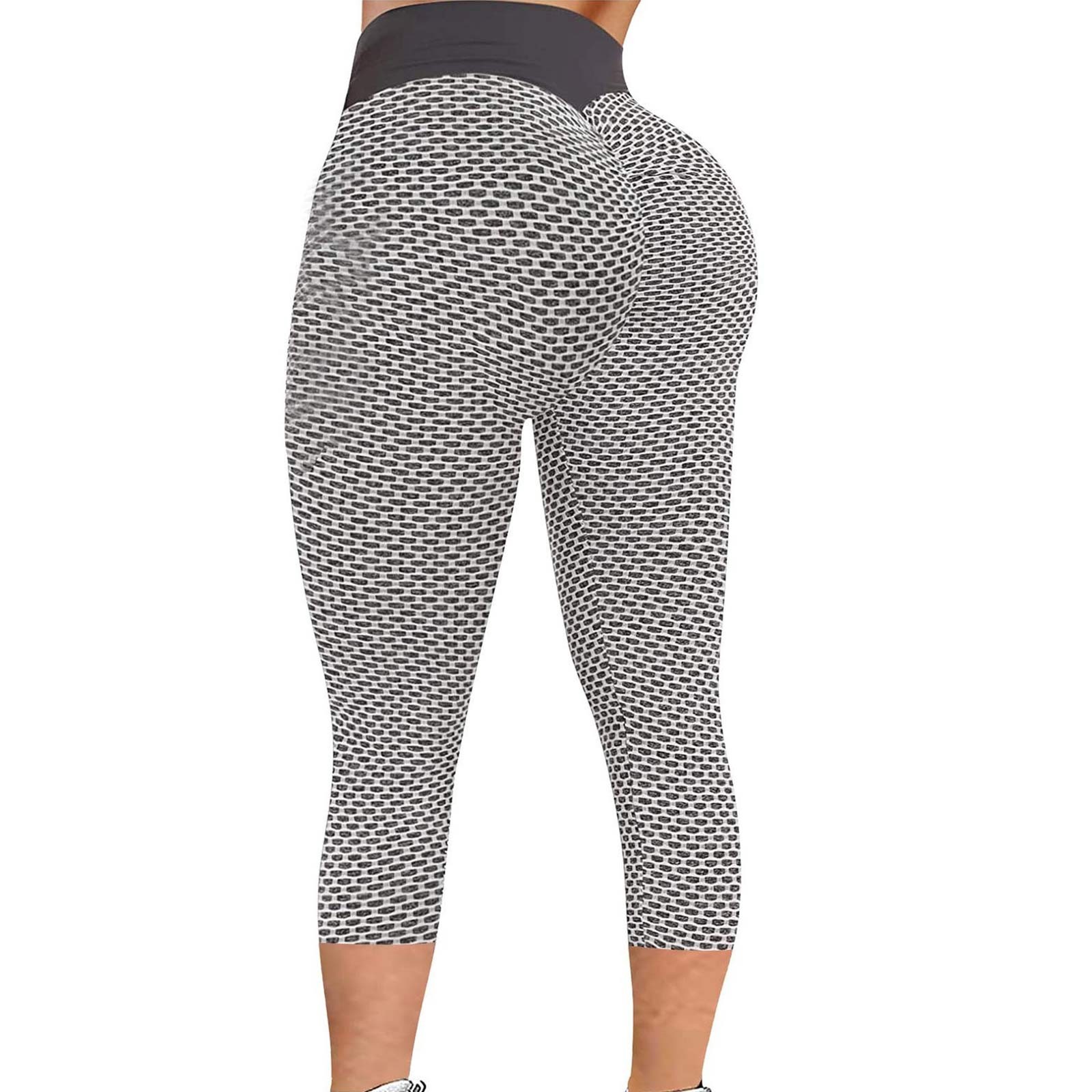 KINPLE Womens High Waisted AnkleLength Yoga Pants Tummy Control