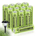 KINREECELL Rechargeable AA Batteries, NiMH Double A Solar Batteries