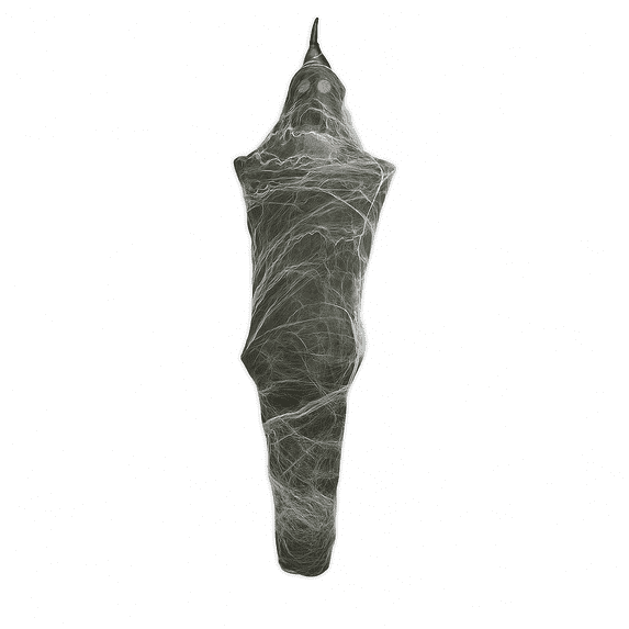 KINREX 72" Hanging Cocoon Corpse with LED Eyes – Scary Halloween Decoration for Indoor & Outdoor