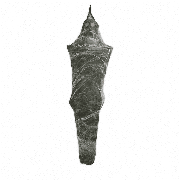 KINREX 72" Hanging Cocoon Corpse with LED Eyes – Scary Halloween Decoration for Indoor & Outdoor