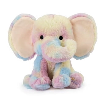 KINREX Elephant Stuffed Animals – Stuff Animal Plush Toy for Babies Girls Boys, Elephants Plushie Toys for Birth Stats, Baby Shower, Infants, Newborn Boy & Girl, Rainbow, Measures 9 Inches