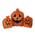 thumbnail image 1 of KINREX Halloween Pumpkin Plastic Lawn and Leaf Bags Decoration - Outdoor Fall Trash Bag Decor - Orange Jack O Lantern - Pack of 3 with Twist Ties, 1 of 7