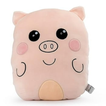 KINREX Pink Pig Plush Toy - Cute Stuffed Animal for Kids, Ideal as Baby Room Decor, Hugging Pillow Gift for Birthday, Valentine's Day, Easter, Christmas, Measures 12 Inches