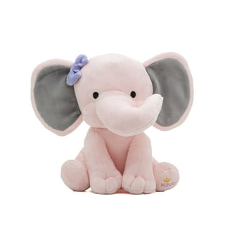 KINREX Stuffed Elephant Animal Plush Toys For Baby, Boy, Girls Great For Nursery, Room Decor, Bed Pink Measures 9 Inches