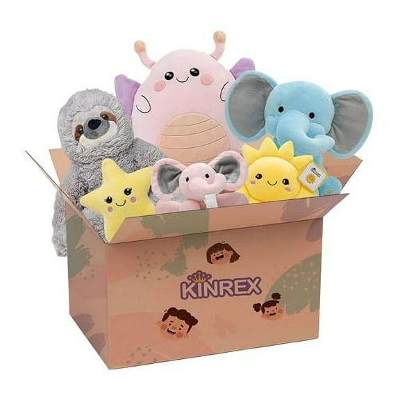 KINREX Soft Stuffed Animals and Plush Toys, Plush Multicolor, 3 Count
