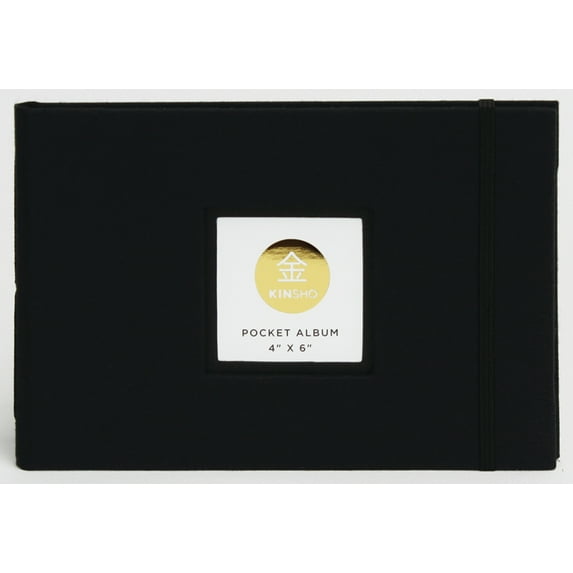 KINSHO Pocket Album, 4 in x 6 in, Black