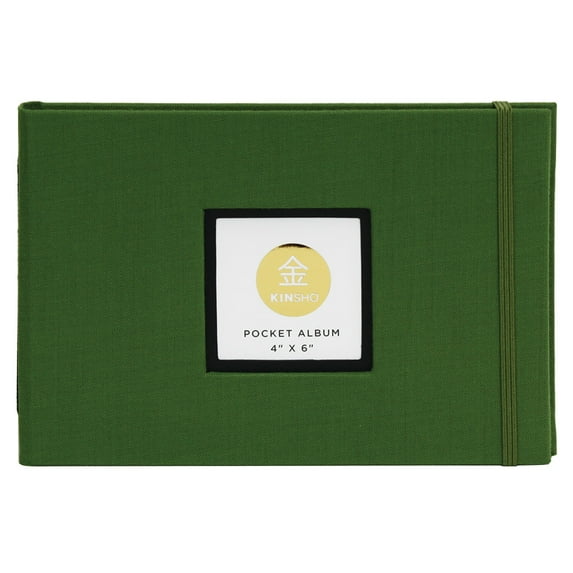 KINSHO Pocket Album, 4" x 6", Moss
