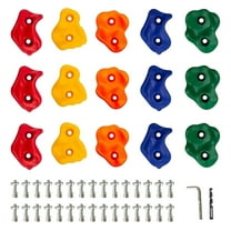 KINSPORY 15pc Climbing Holds, Kids Pig Nose Rock Wall Holds & Prise Escalade Enfant for Indoor Outdoor Playground Building with Mounting Hardware Kit