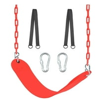 KINSPORY Outdoor Playground Swing Seat Set, 66" Heavy Duty Coated Iron Chain Sensory Swing, Accessories with Snap Hooks and Hanging Straps