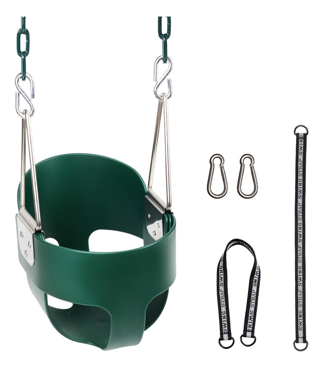 KINSPORY Outdoor Swing Seat, Weather Resistant High Back Infant Seat with Heavy-Duty Chains & Tree Straps
