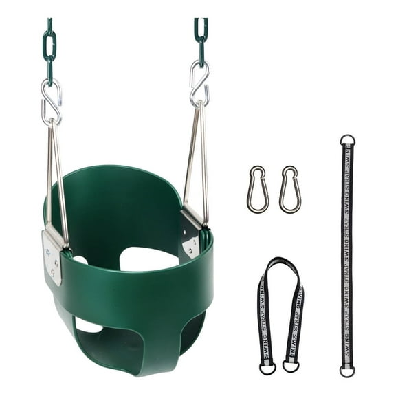 KINSPORY Outdoor Swing Seat, Weather Resistant High Back Infant Seat with Heavy-Duty Chains & Tree Straps