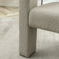thumbnail image 1 of KINWELL  28" Wide Boucle Upholstered Square Armchair Oatmeal, 1 of 5