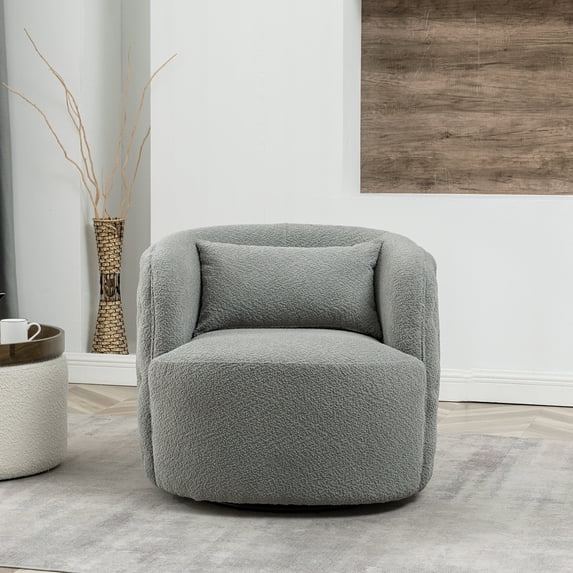 KINWELL Upholstered Swivel Armchair